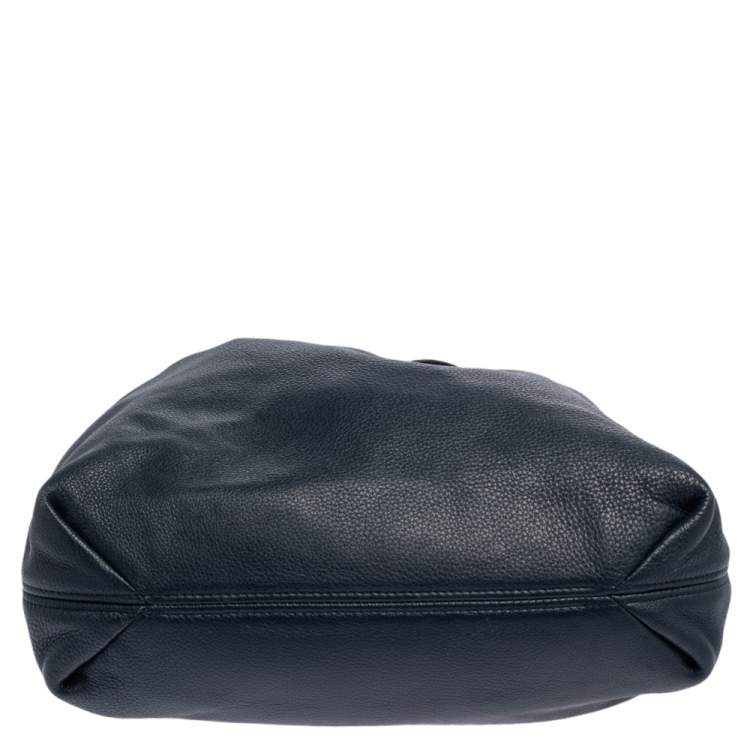 Pre Owned MICHAEL Michael Kors Blue Leather Large Camden Drawstring Shoulder Bag