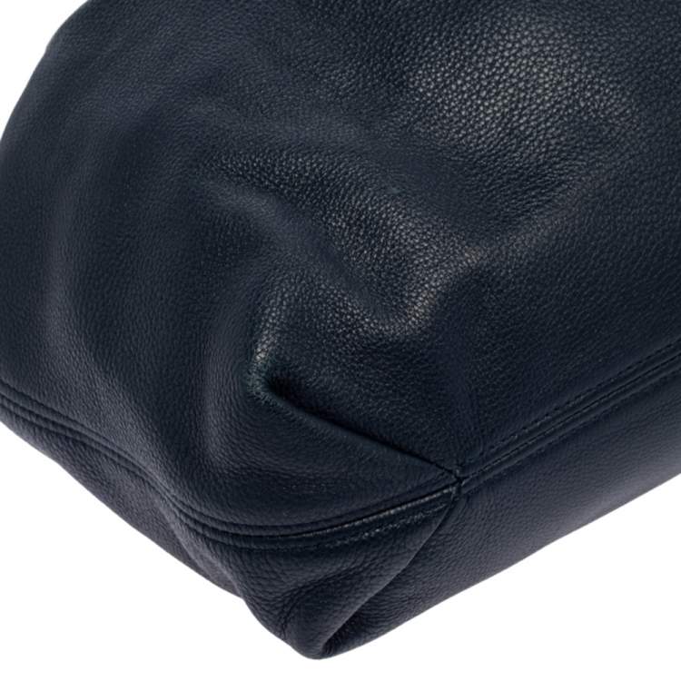 Pre Owned MICHAEL Michael Kors Blue Leather Large Camden Drawstring Shoulder Bag