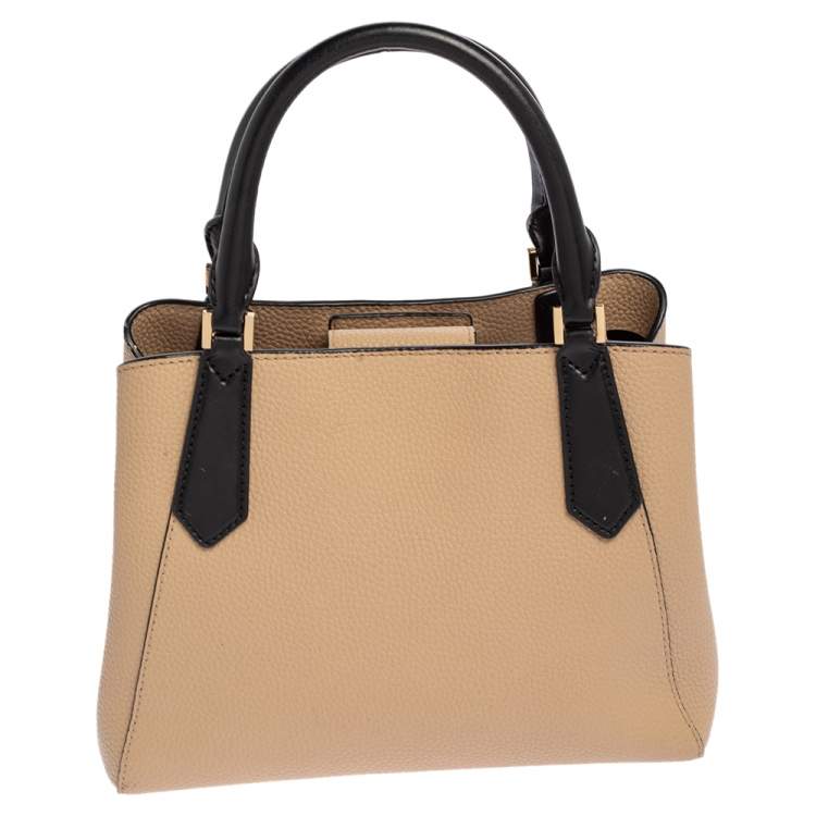 Pre Owned Michael Kors Beige Leather Kimberly Satchel