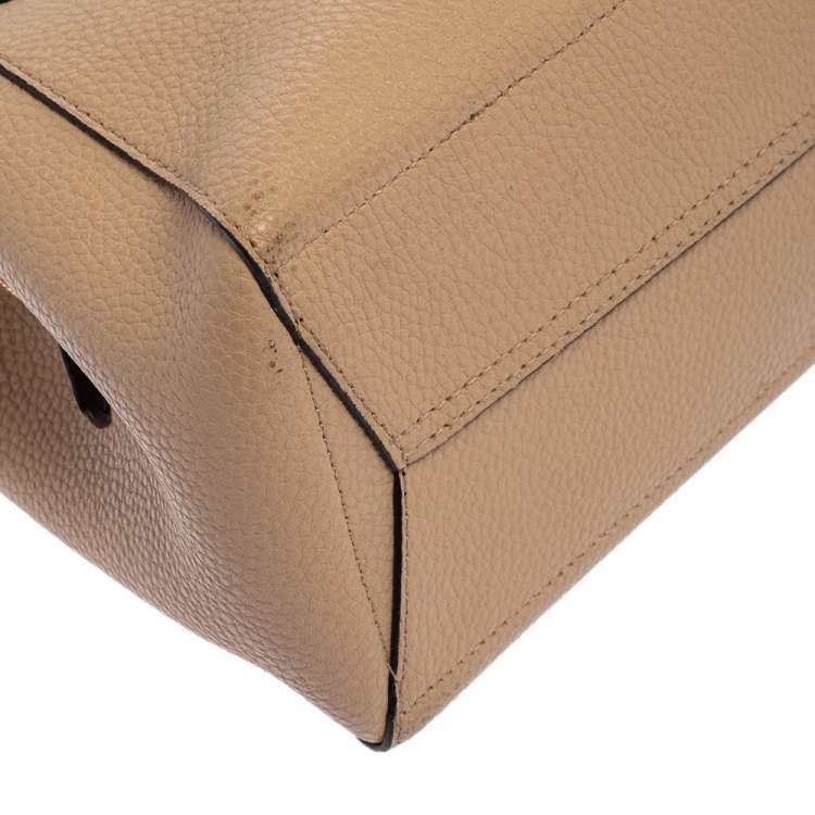 Pre Owned Michael Kors Beige Leather Kimberly Satchel