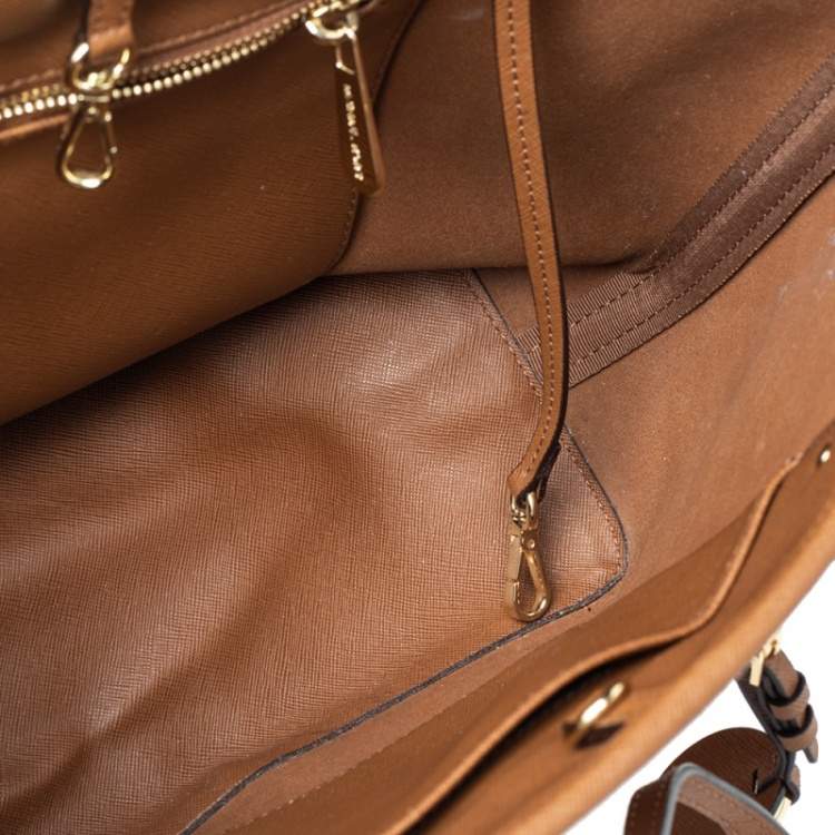 Pre Owned Michael Kors Brown Leather Jet Set Tote