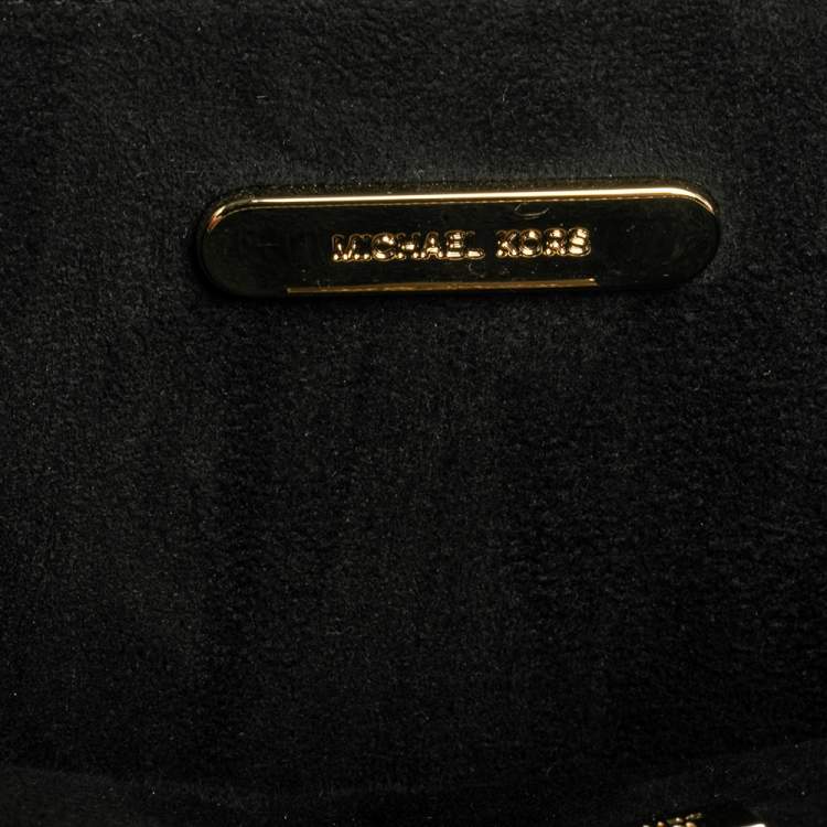 Pre Owned Michael Kors Black Snakeskin Large Mercer Tote