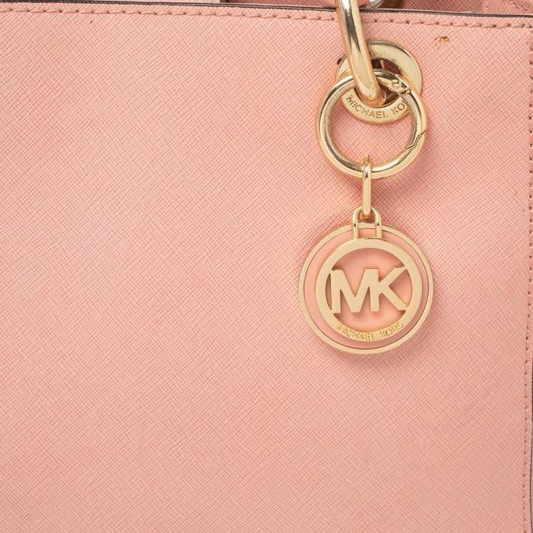 Pre Owned MICHAEL Michael Kors Pink Leather Cynthia Tote