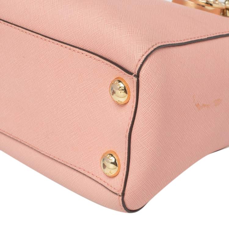 Pre Owned MICHAEL Michael Kors Pink Leather Cynthia Tote