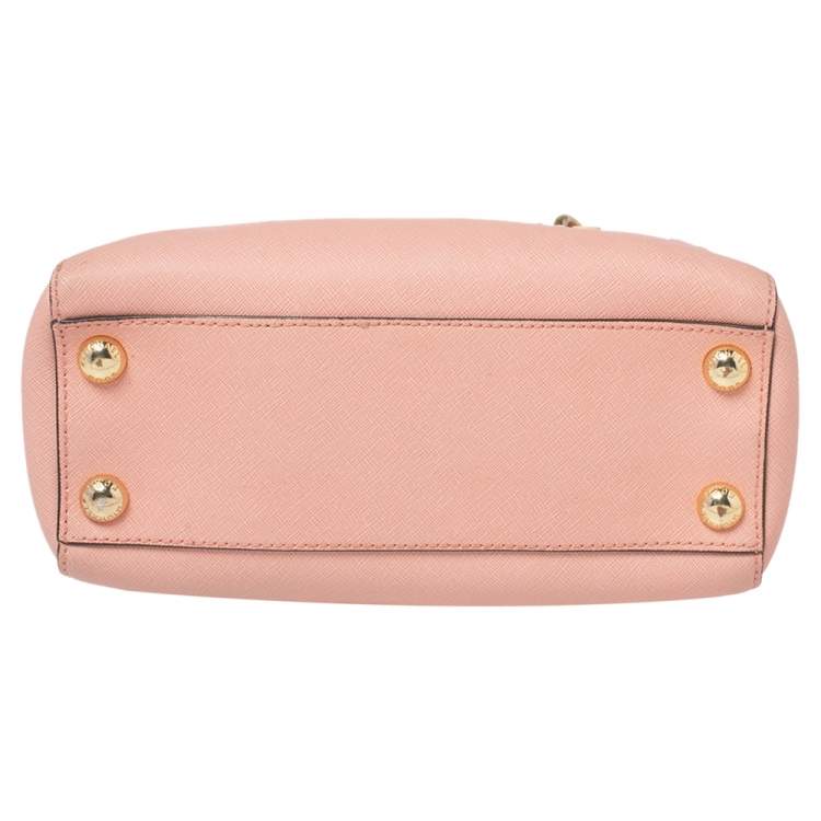 Pre Owned MICHAEL Michael Kors Pink Leather Cynthia Tote