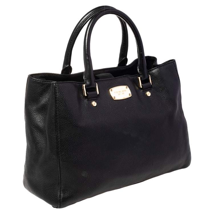 Pre Owned MICHAEL Michael Kors Black Leather Kellen Top Handle Bag