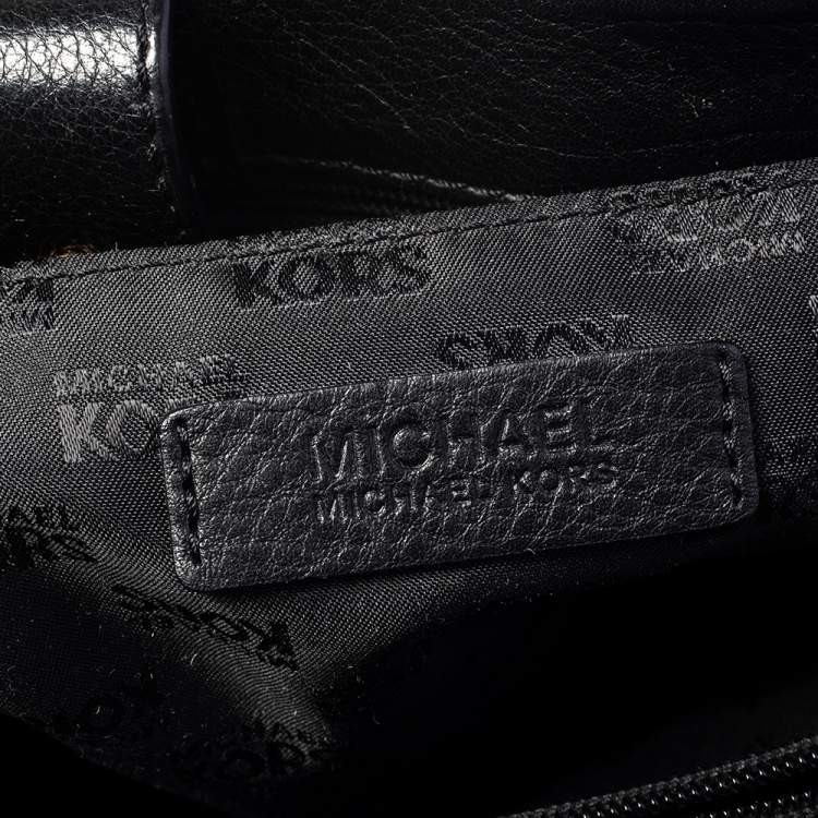 Pre Owned MICHAEL Michael Kors Black Leather Kellen Top Handle Bag