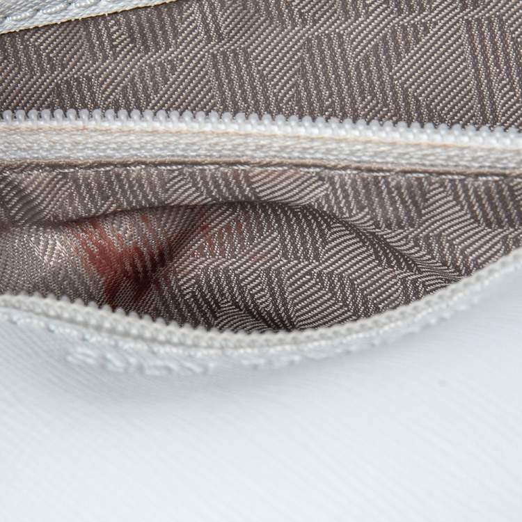 Pre Owned Michael Kors White Leather Small Cynthia Shoulder Bag