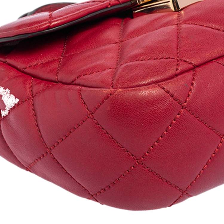 Pre Owned Michael Kors Red Quilted Leather Sloan Shoulder Bag