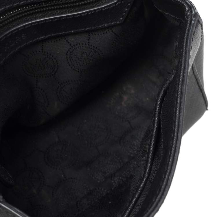 Pre Owned Michael Kors Black Leather Extra Small Ava Crossbody Bag 