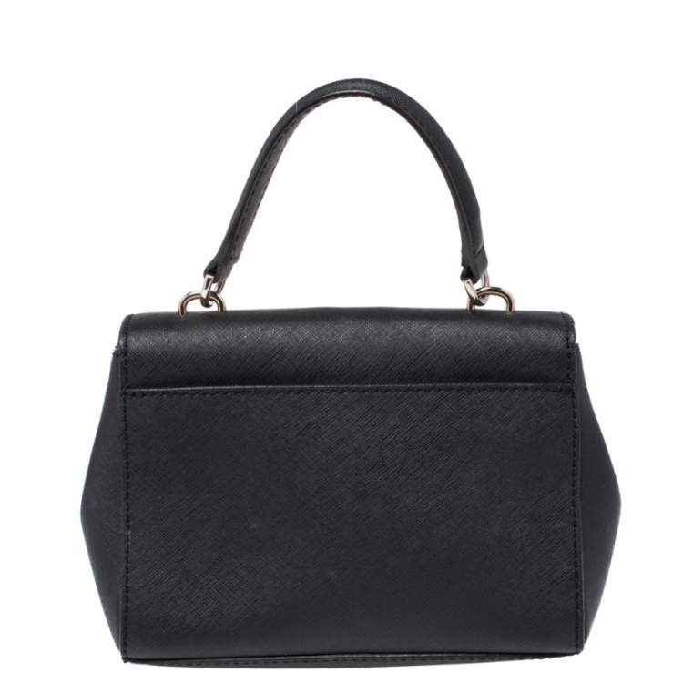 Pre Owned Michael Kors Black Leather Extra Small Ava Crossbody Bag 