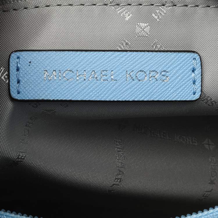 Pre Owned Michael Kors Blue Leather Medium East West Satchel