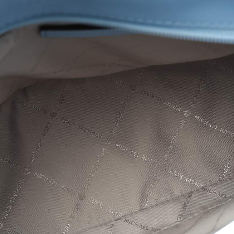 Pre Owned Michael Kors Blue Leather Medium East West Satchel