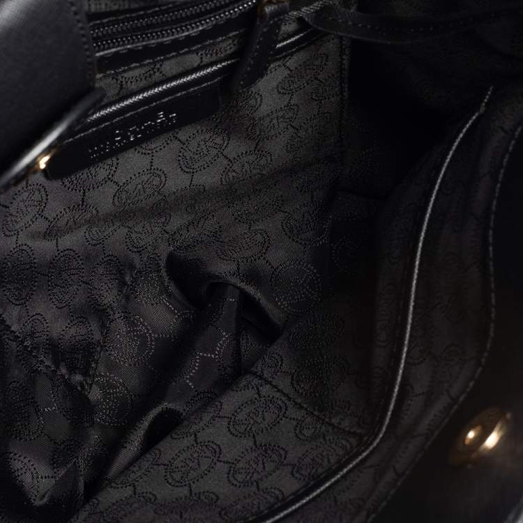 Pre Owned Michael Kors Black Leather Hamilton Tote 
