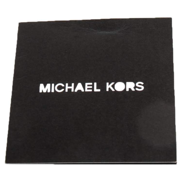 Pre Owned Michael Kors Navy Blue Leather And Signature Coated Canvas Russel Backpack