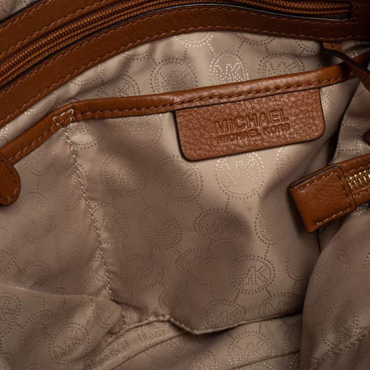 Pre Owned Michael Kors Brown Pebbled Leather Ciara Satchel