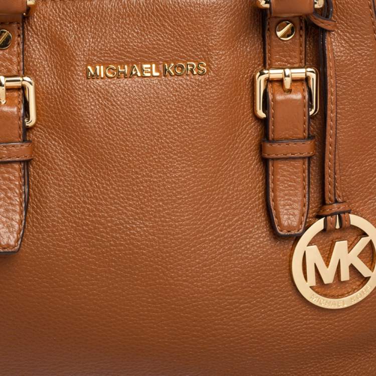 Pre Owned Michael Kors Brown Pebbled Leather Ciara Satchel