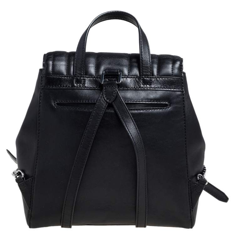 Pre Owned Michael Kors Black Quilted Leather Whitney Backpack