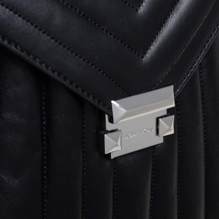 Pre Owned Michael Kors Black Quilted Leather Whitney Backpack
