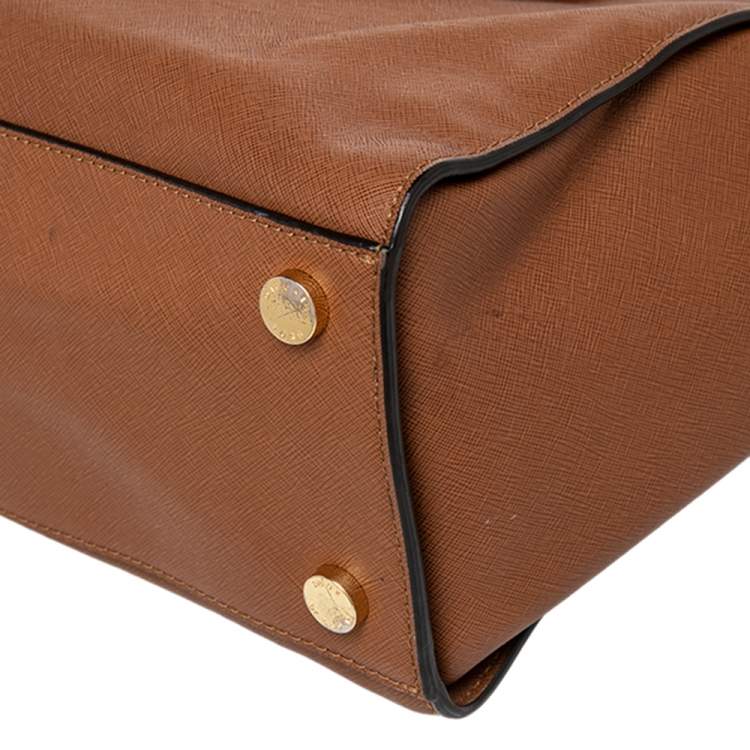 Pre Owned MICHAEL Michael Kors Brown Leather Large Selma Satchel