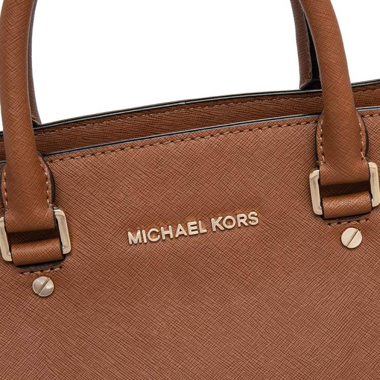 Pre Owned MICHAEL Michael Kors Brown Leather Large Selma Satchel