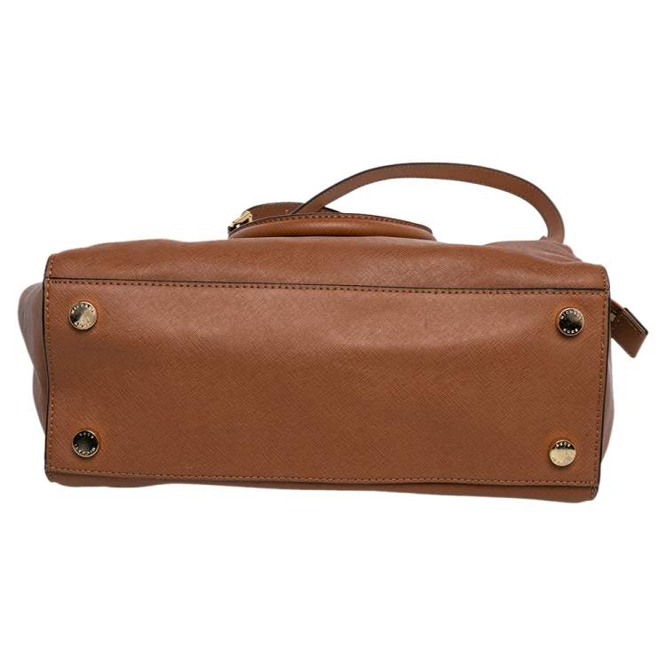 Pre Owned MICHAEL Michael Kors Brown Leather Large Selma Satchel