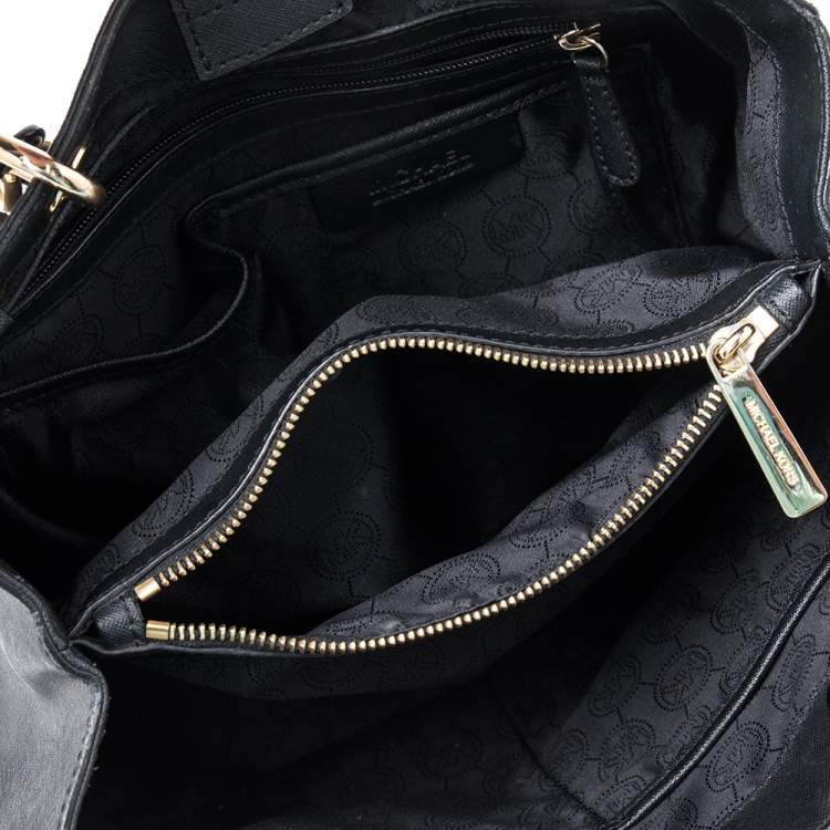 Pre Owned MICHAEL Michael Kors Black Leather Medium Cynthia Tote