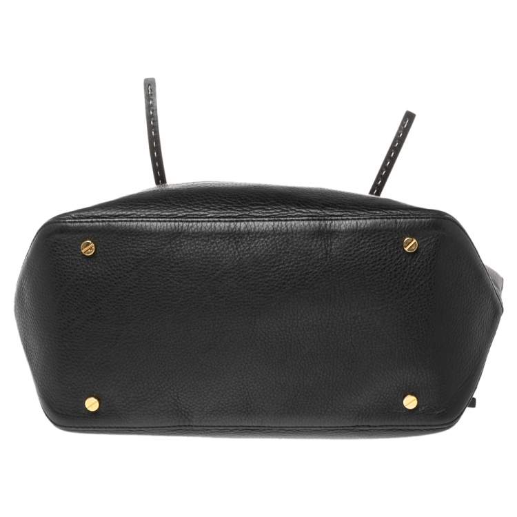 Pre Owned  Michael Kors Black Leather Shopper Tote