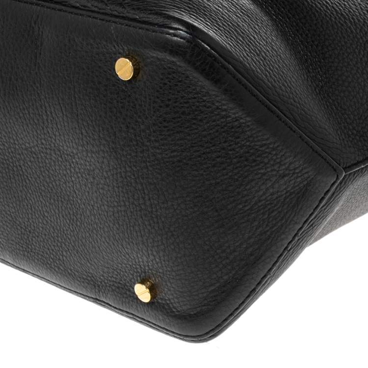 Pre Owned  Michael Kors Black Leather Shopper Tote