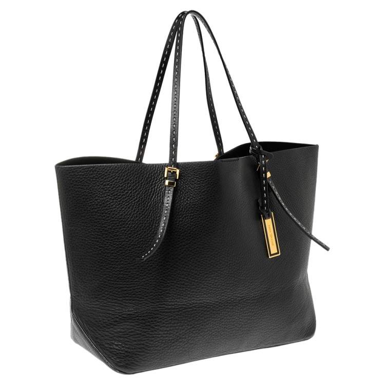 Pre Owned  Michael Kors Black Leather Shopper Tote
