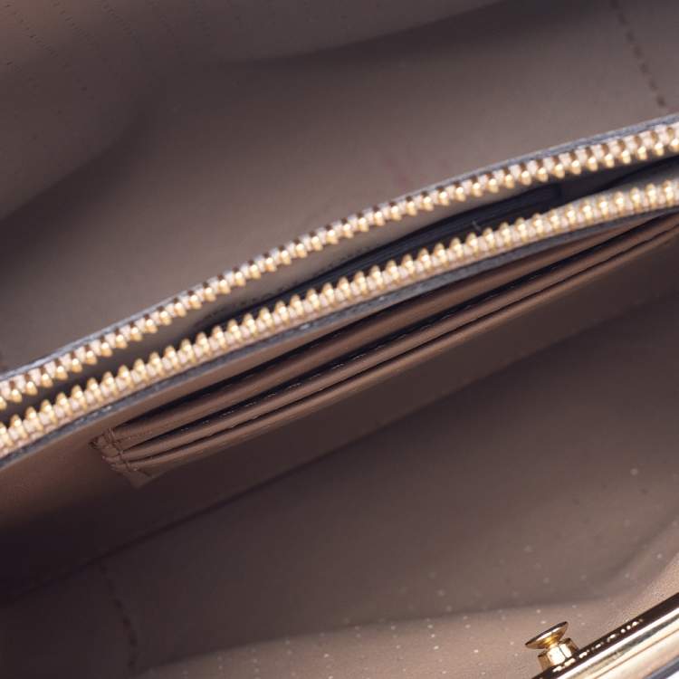 Pre Owned Michael Kors Red Perforated Leather Mini Mercer Tote