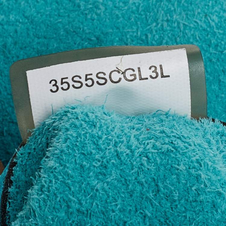 Pre Owned Michael Kors Aqua Blue Leather Large Colgate Grab Tote