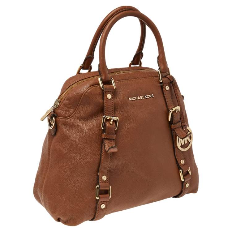 Pre Owned Michael Kors Brown Leather Bedford Satchel
