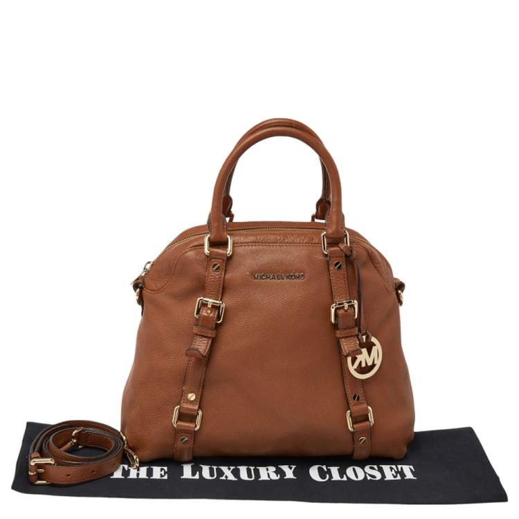 Pre Owned Michael Kors Brown Leather Bedford Satchel