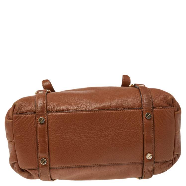 Pre Owned Michael Kors Brown Leather Bedford Satchel