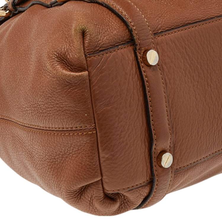 Pre Owned Michael Kors Brown Leather Bedford Satchel