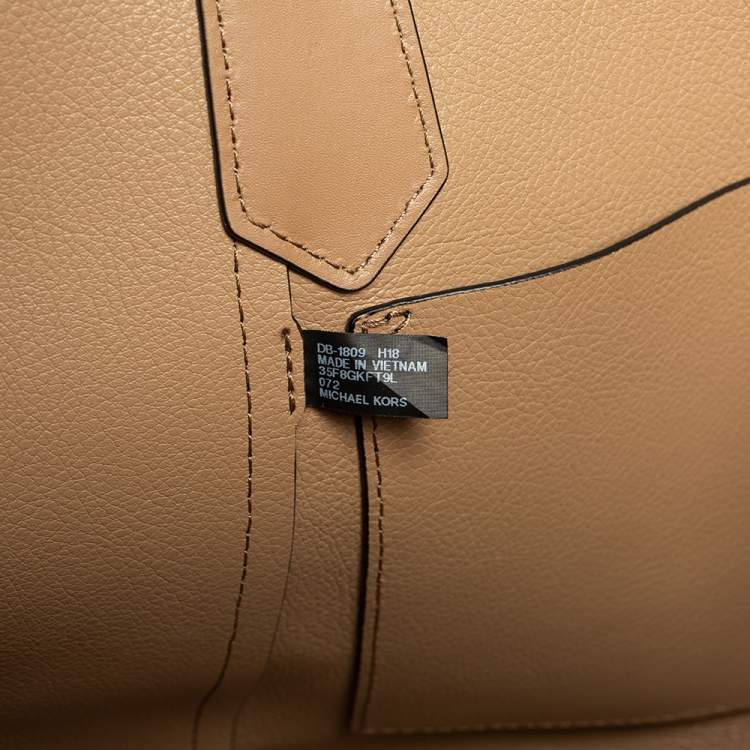 Pre Owned Michael Kors Black Leather Kimberly Bonded Tote