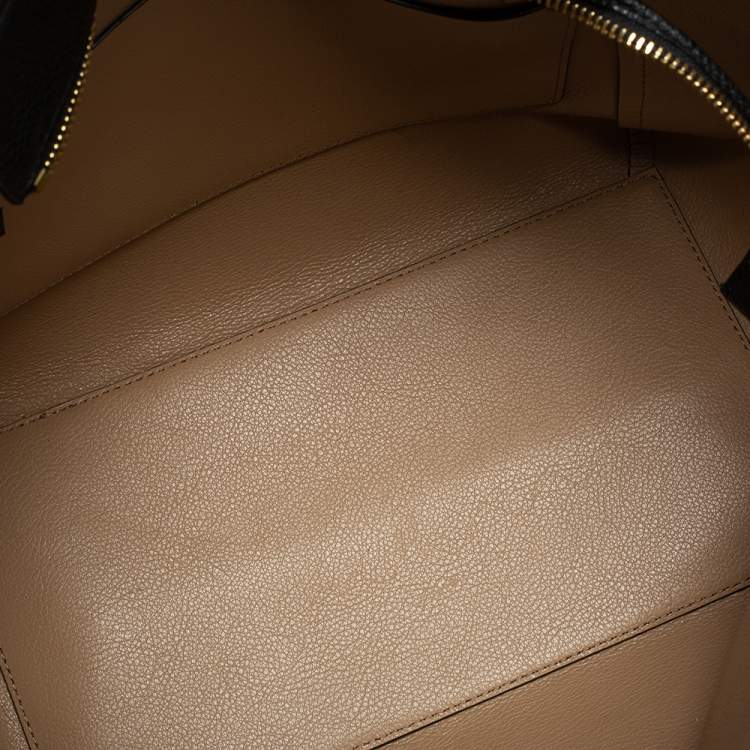 Pre Owned Michael Kors Black Leather Kimberly Bonded Tote