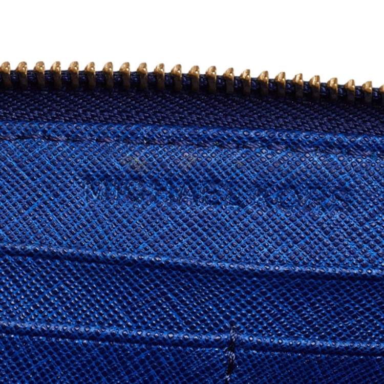 Pre Owned Michael Kors Blue Leather Bedford Continental Wallet