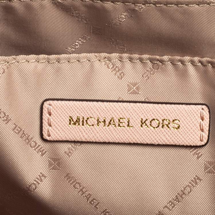 Pre Owned Michael Kors Pink Leather Large Emmy Dome Satchel