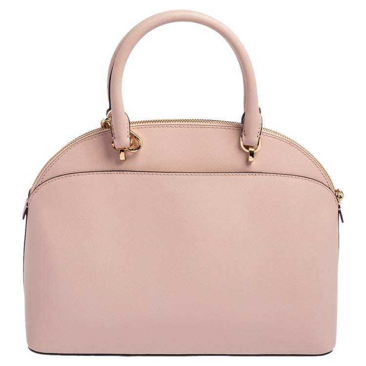 Pre Owned Michael Kors Pink Leather Large Emmy Dome Satchel