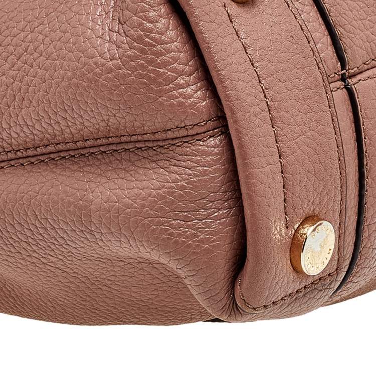 Pre Owned Michael Kors Brown Leather Naomi Braided Handle Satchel