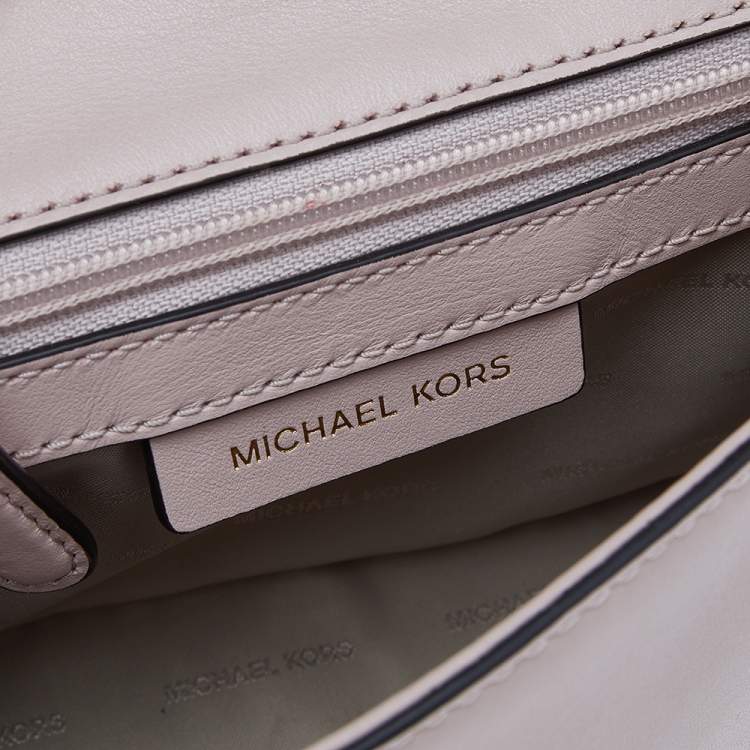 Pre Owned Michael Kors Pink Leather Ava Top Handle Bag