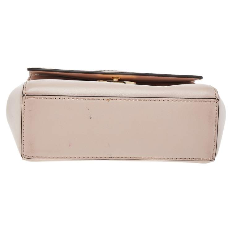 Pre Owned Michael Kors Pink Leather Ava Top Handle Bag