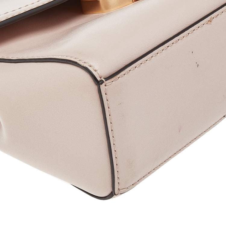 Pre Owned Michael Kors Pink Leather Ava Top Handle Bag