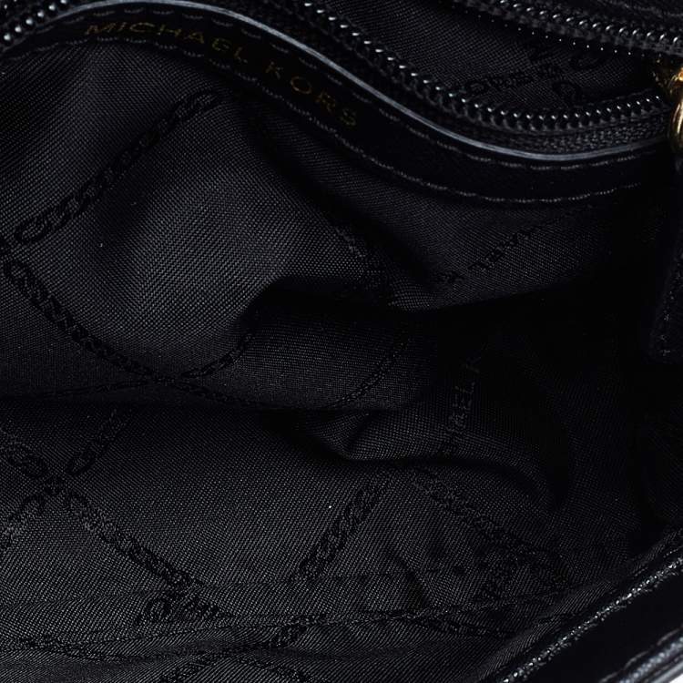 Pre Owned Michael Kors Black Leather Ava Top Handle Bag