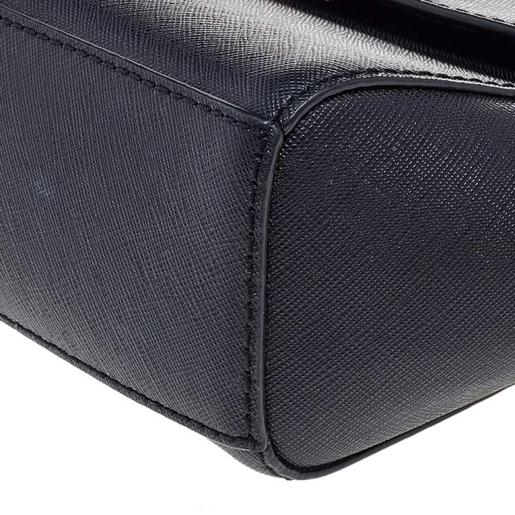 Pre Owned Michael Kors Black Leather Ava Top Handle Bag