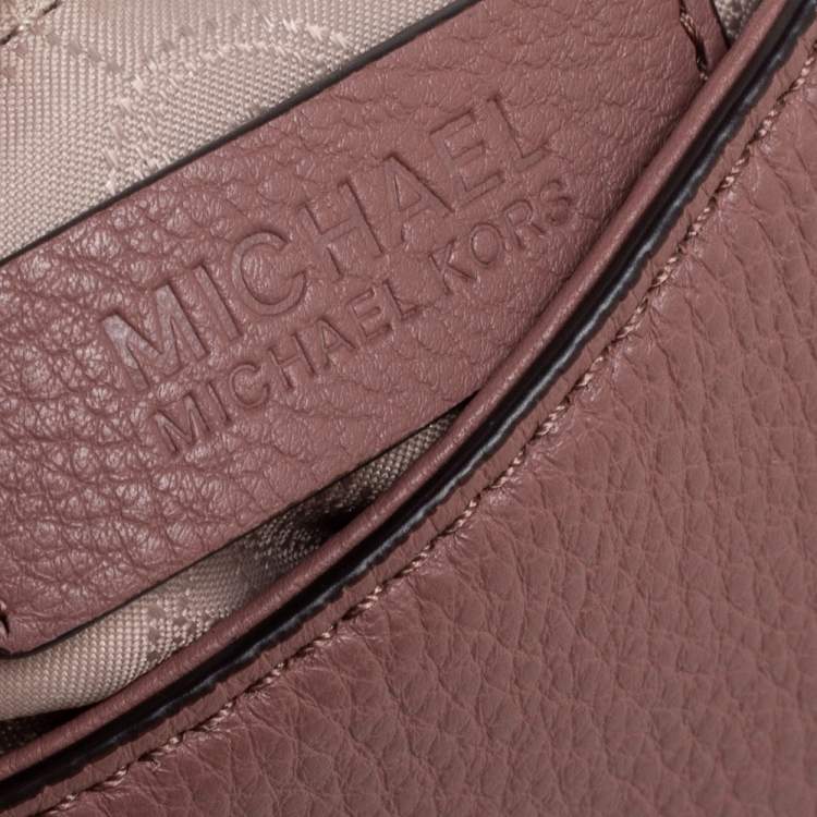 Pre Owned Michael Kors Old Rose Leather Flap Chain Crossbody Bag