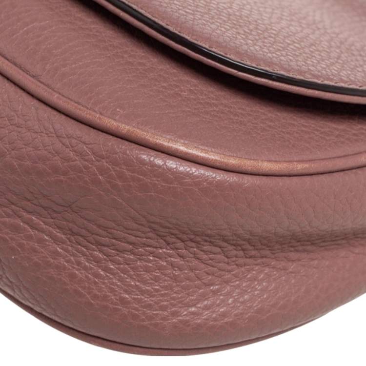 Pre Owned Michael Kors Old Rose Leather Flap Chain Crossbody Bag