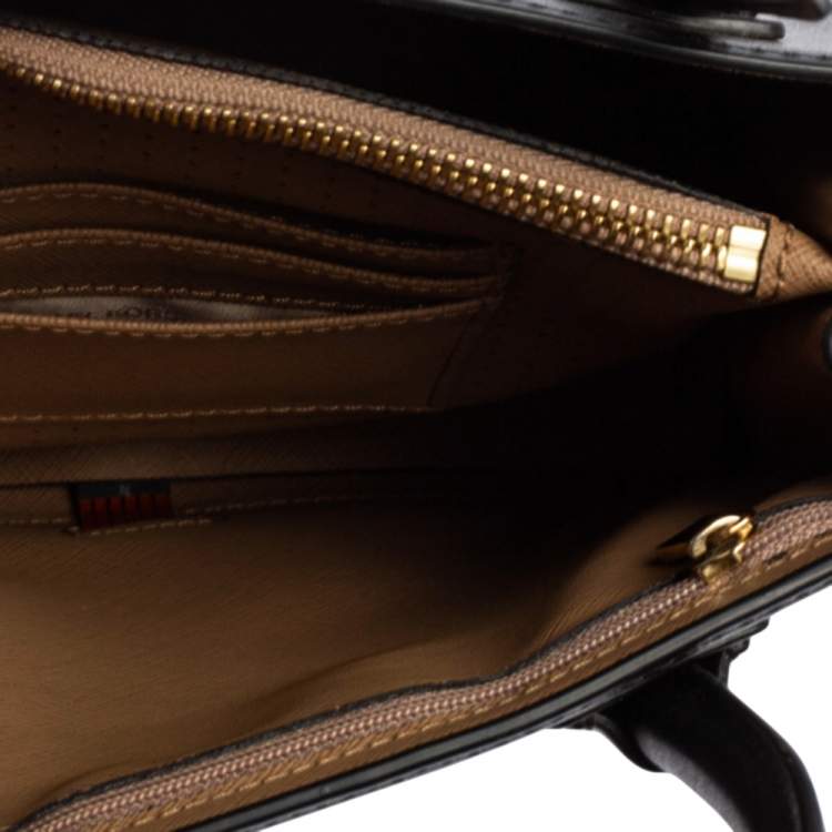 Pre Owned Michael Kors Black Leather Mini Mercer Love Tote